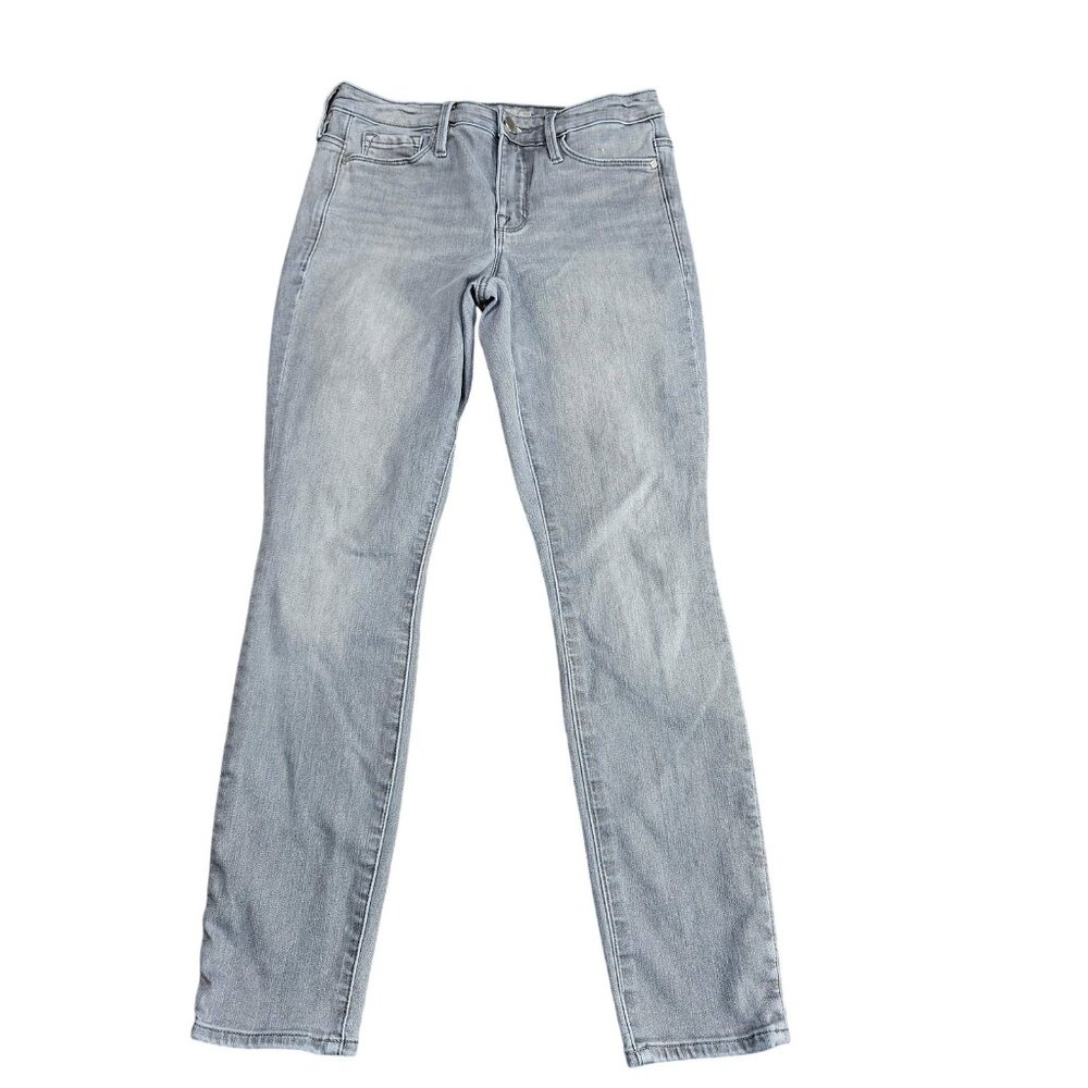 Athleta Skinny Jeans Womens 2P Gray Light Wash Mid Rise Slim Stretch Denim